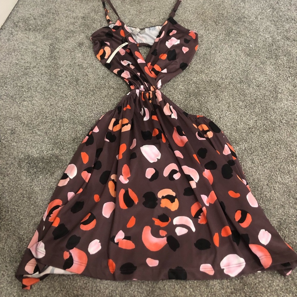 ASOS cut out print dress